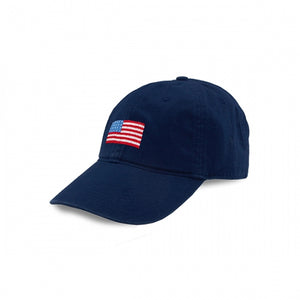 American Flag Needlepoint Hat (Navy)