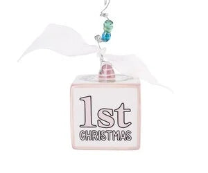 Baby Block First Christmas Ornament | Glory Haus