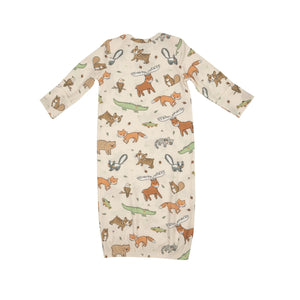 American Woodland Friends Gown 0-3M