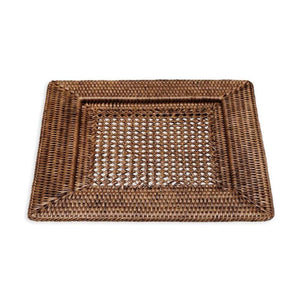 Rattan Square Charger Plate