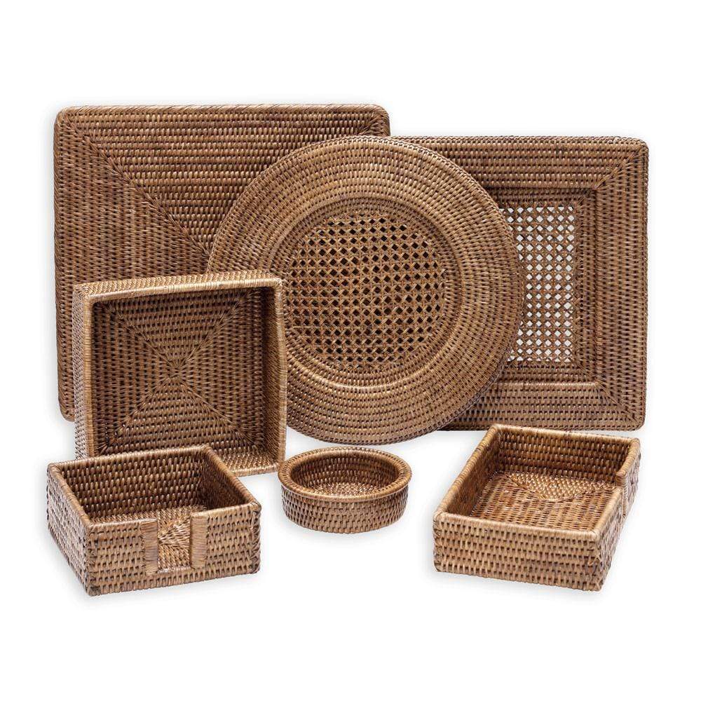 Rattan Square Charger Plate