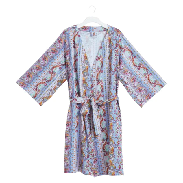 Knit Robe in Provence Paisley Stripes