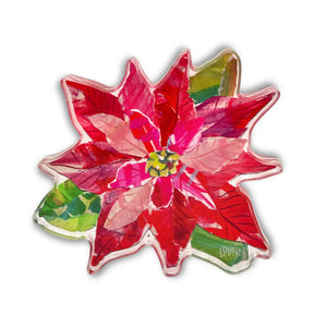 Poinsettia Acrylic Bloom Block