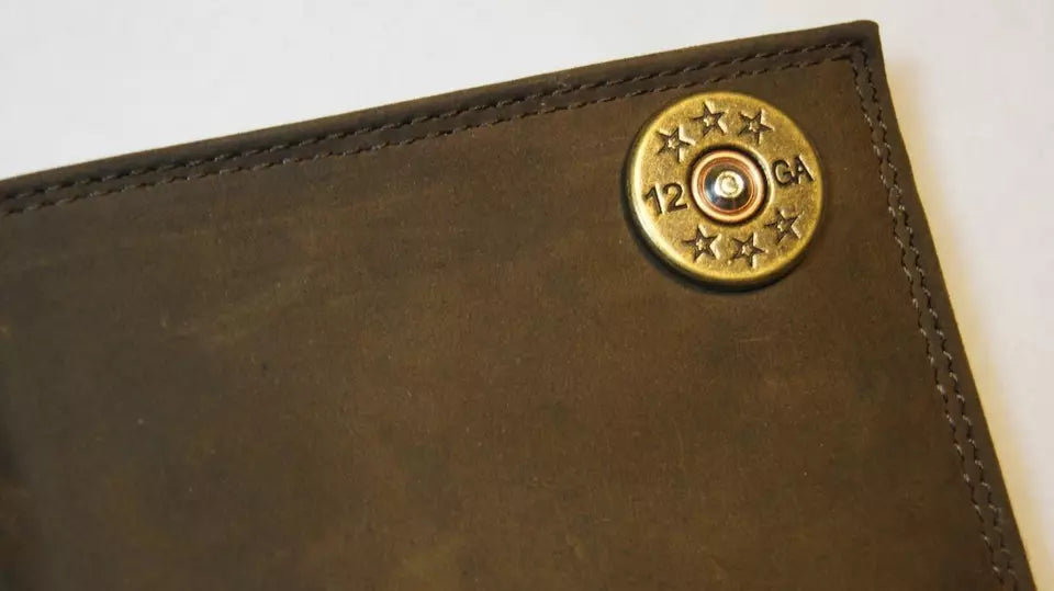 Shotgun Shell Leather Bifold Wallet