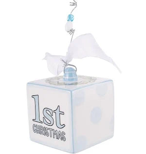 Baby Block First Christmas Ornament | Glory Haus
