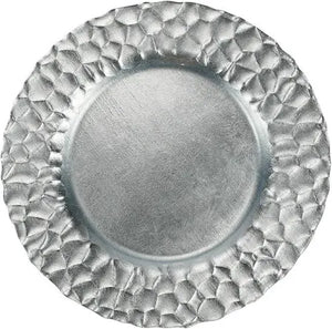 Vietri- Silver Honeycomb Charger