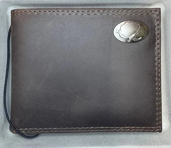Cotton Boll Leather Bifold Wallet