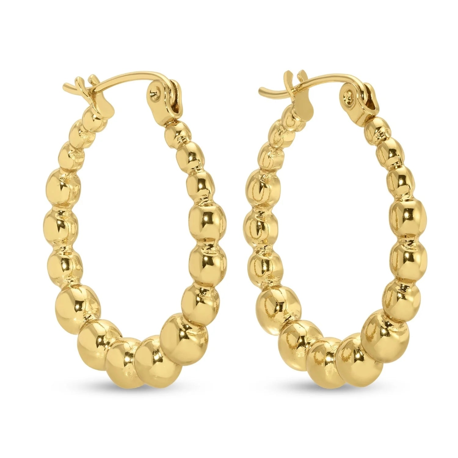 Beaded Vibe Latch Back Hoops | Splendid Iris