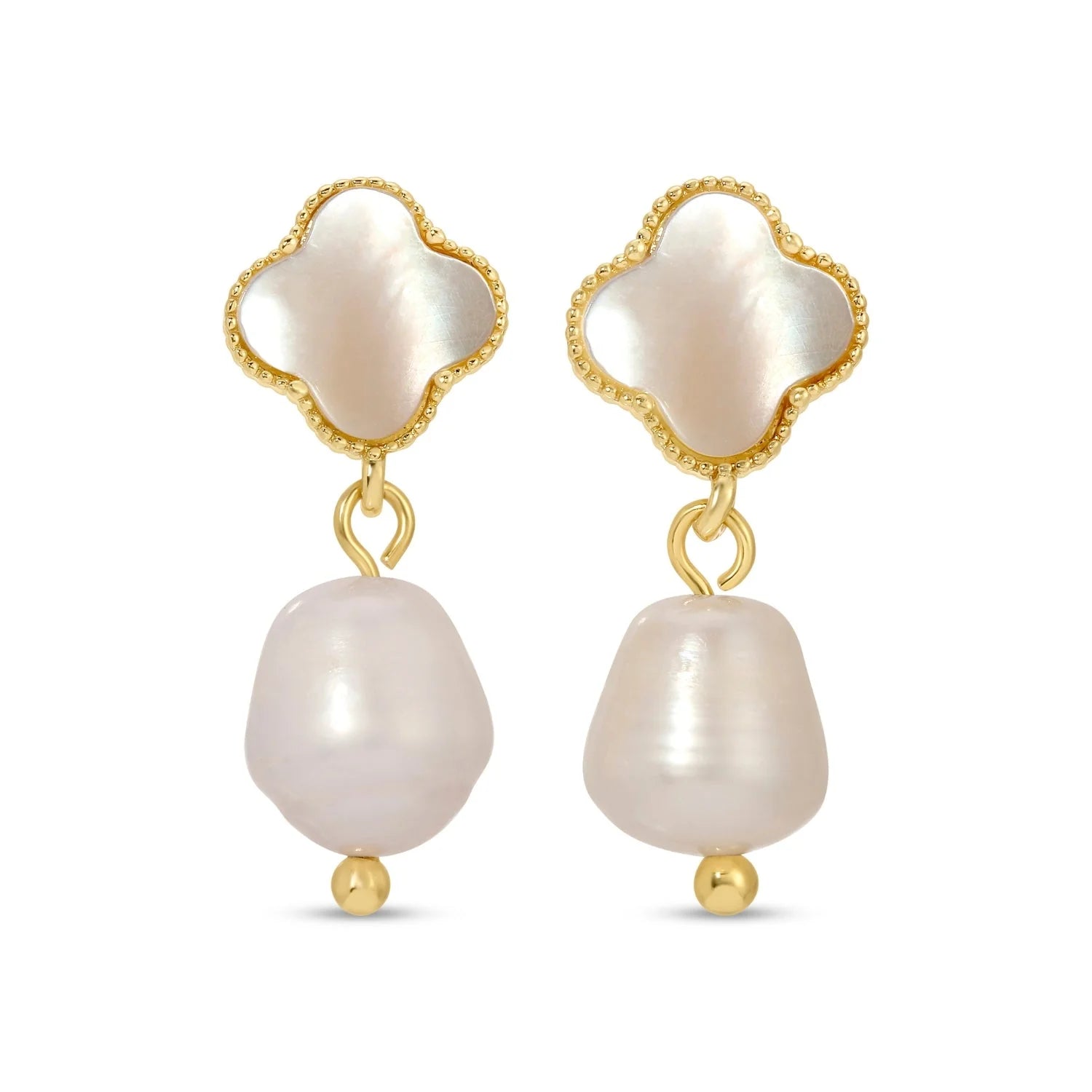 Quatrefoil with Pearl Drop Earrings | Splendid Iris