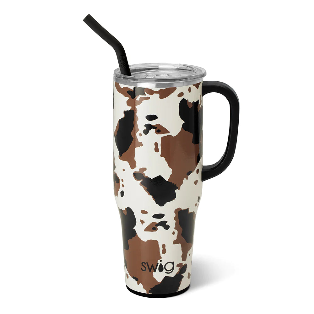 Swig 40 Oz Stainless Steel Mega Mug With Handle Lid and Straw With  Removable Flex-tip Included 