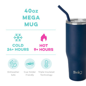 Navy Mega Mug (40oz)