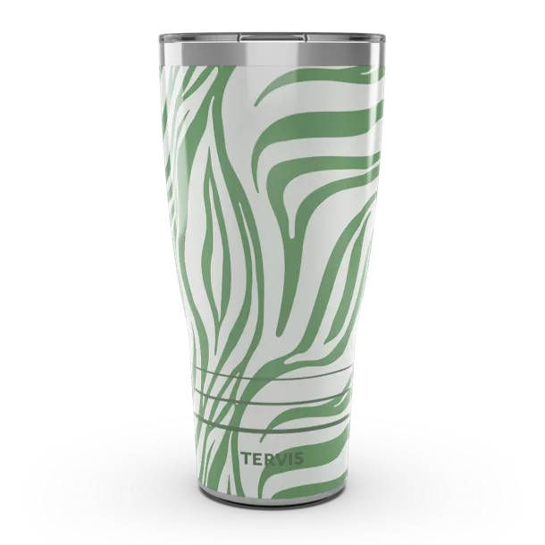 Jade Zebra Stainless Steel With Slider Lid - 30oz