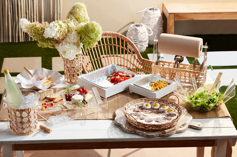 Acrylic Woven Ice Bucket Set