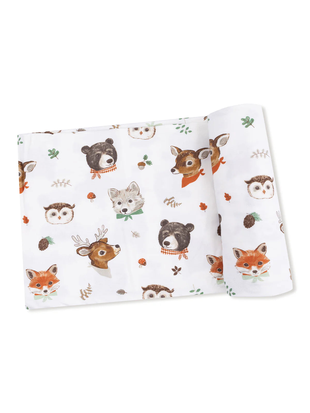 Stretch Swaddle, Woodland Animal Faces