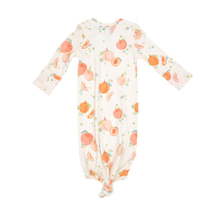 Spring Peaches Knotted Gown 0-3M