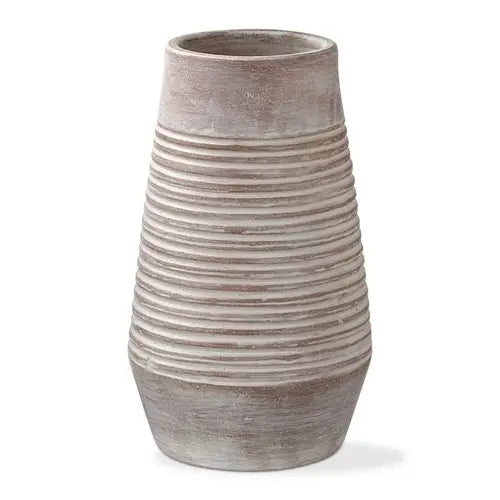 Mesa Whitewash Terracotta Planter & Vase