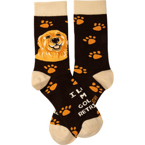 I Love My Golden Retriever Socks