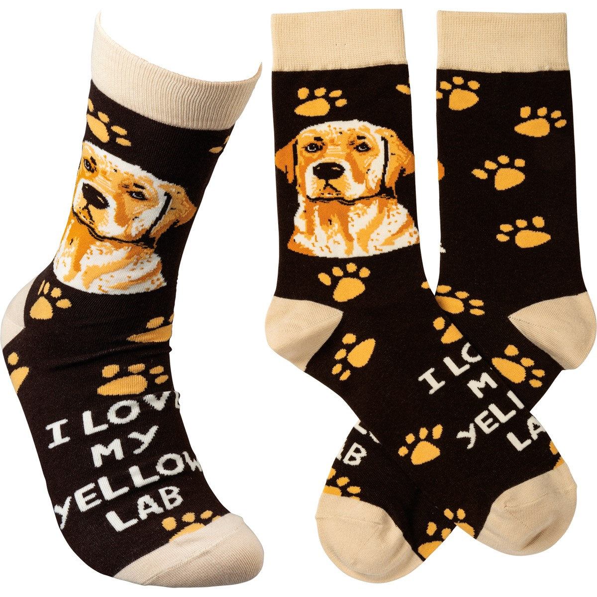 I Love My Yellow Lab Socks