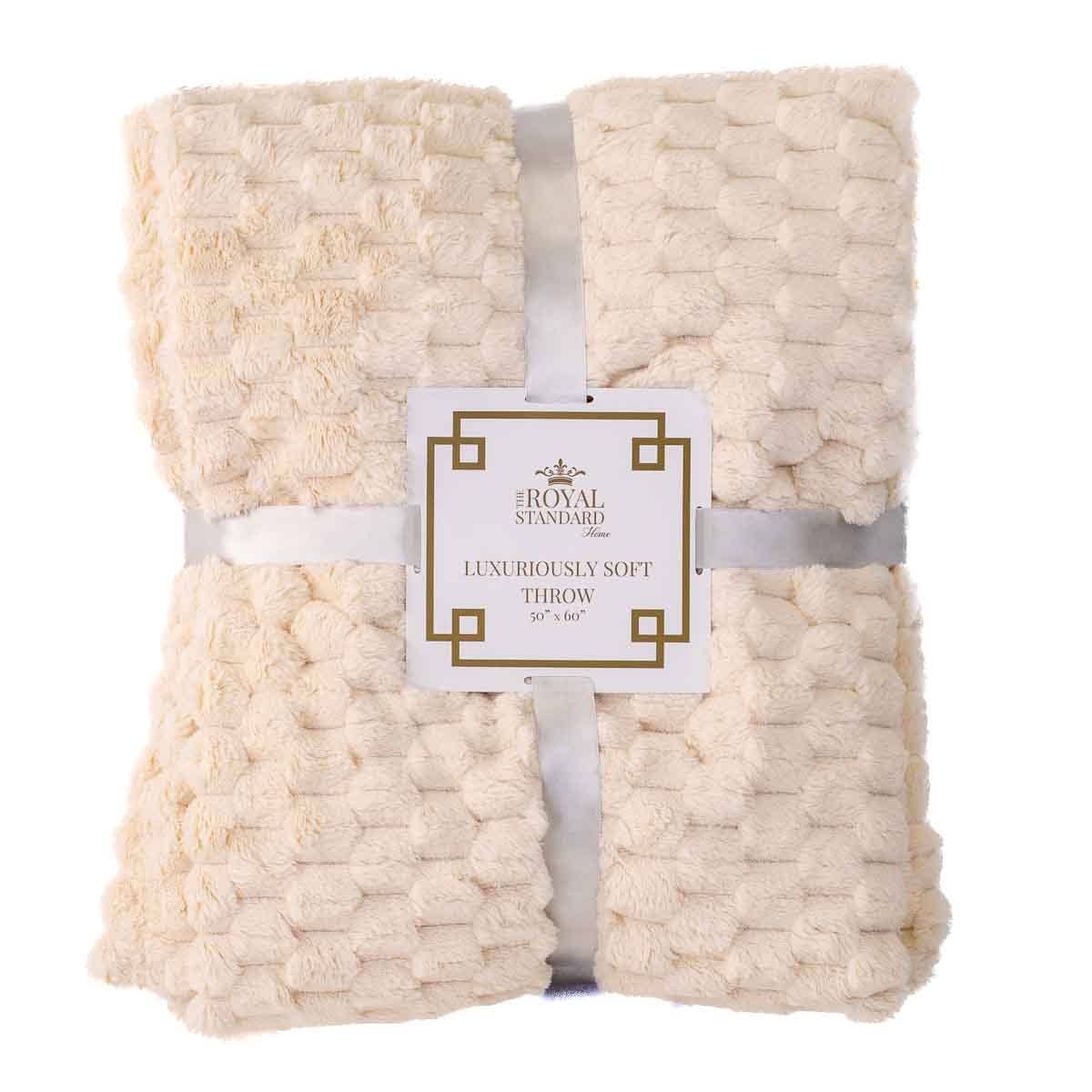 Honeycomb Luxury Throw - Cream