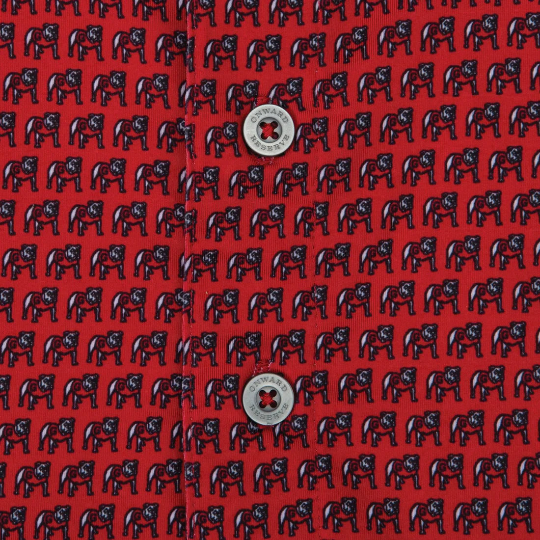 UGA Standing Bulldog Printed Polo in Red