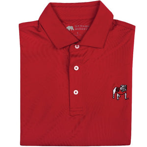 Onward Reserve UGA Solid Standing Bulldog Performance Polo in Red
