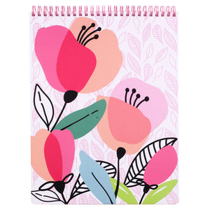 Large Top Spiral Notebook, Pink Poppy