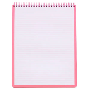 Large Top Spiral Notebook, Pink Poppy