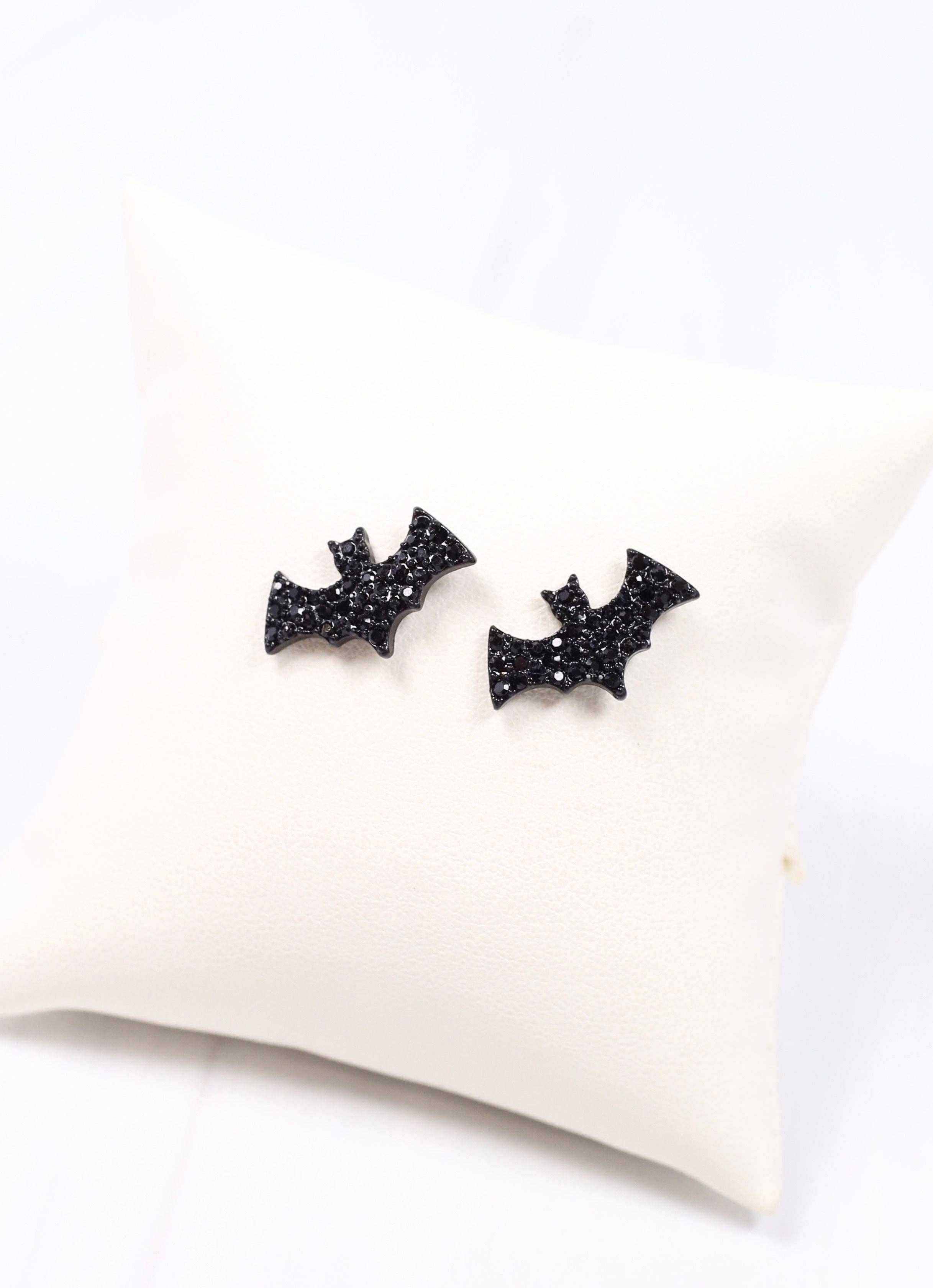 Bat Stud Earring in Black