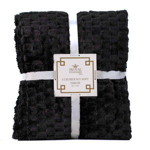Honeycomb Luxury Throw - Black