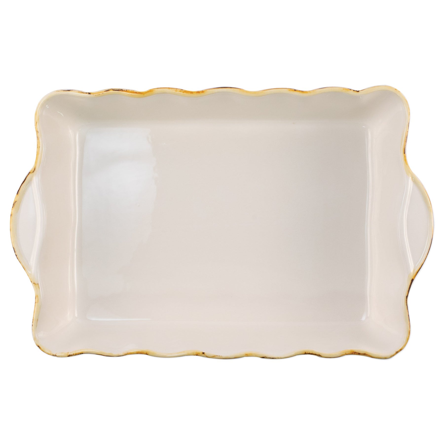 Vietri Italian Bakers White Large Rectangular Baker