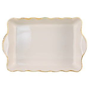 Vietri Italian Bakers White Large Rectangular Baker