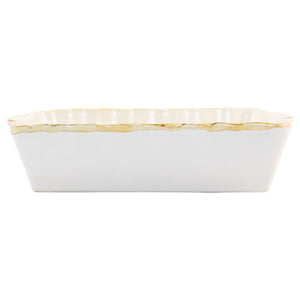 Vietri Italian Bakers White Large Rectangular Baker