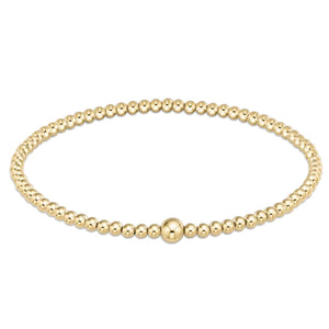 classic gold 3mm bead bangle