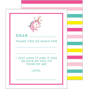 Unicorn Fill-in-the-Blank Flat Notecards