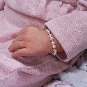 Brynn - 14K Gold Plated Pearl Baby or Children's Bracelet