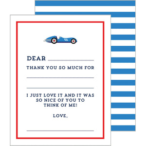Vintage Car Fill-in-the-Blank Flat Notecards