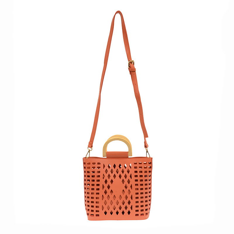 Madison Cut Out Tote in Coral