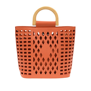 Madison Cut Out Tote in Coral
