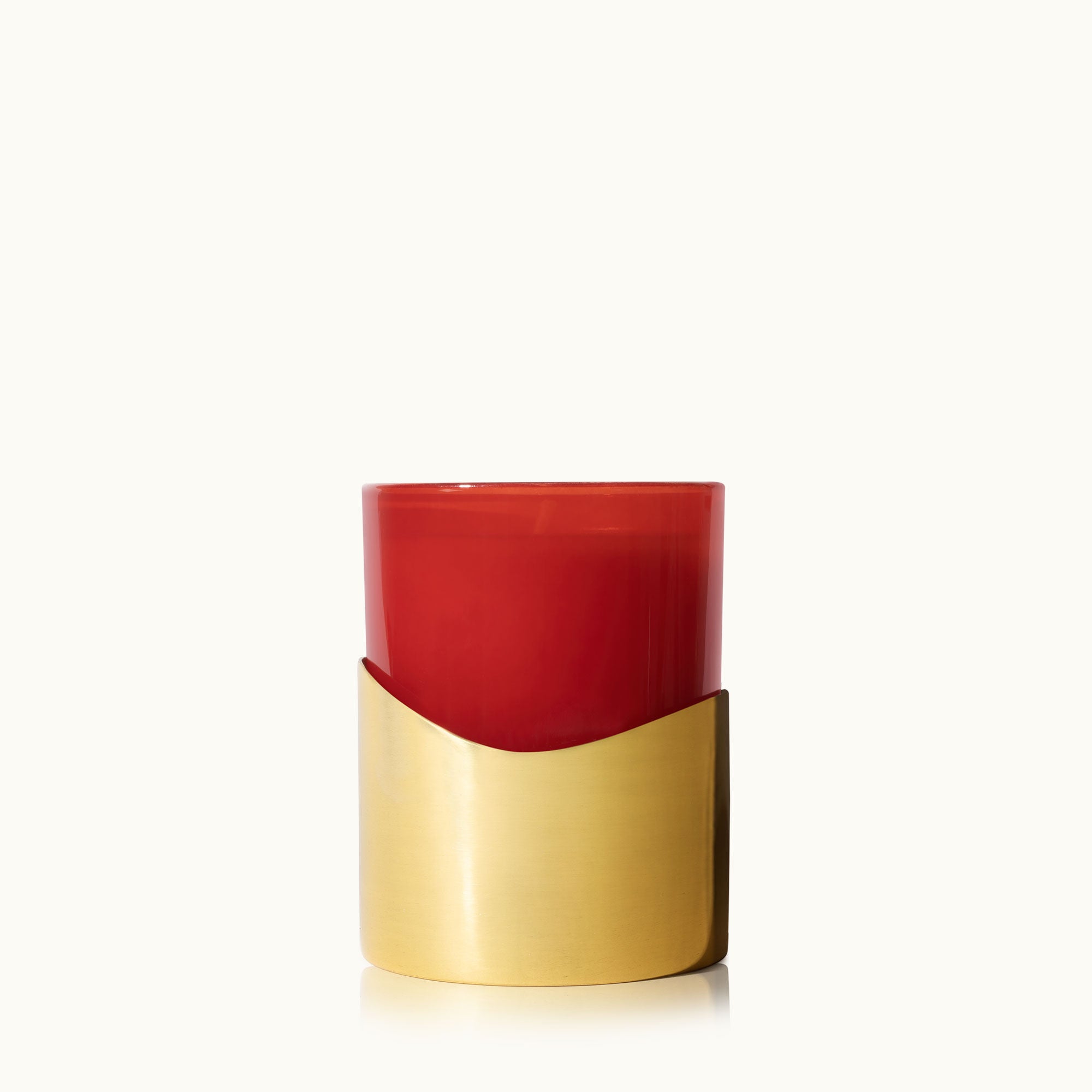 Simmered Cider Harvest Red Poured Candle with Gold Sleeve