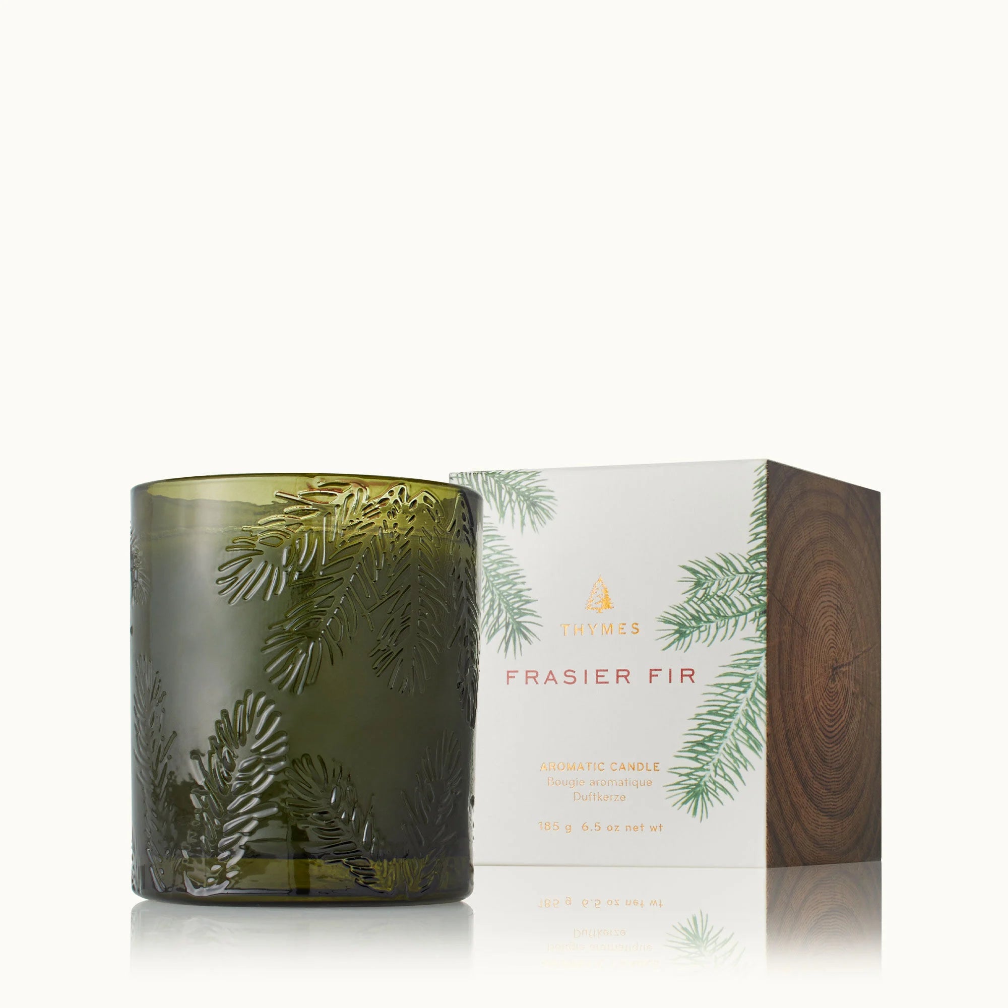 Frasier Fir Molded Green Glass Candle