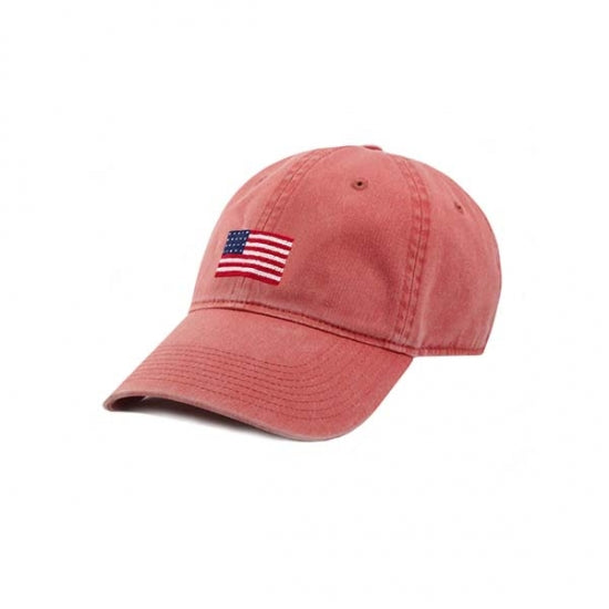 American Flag Nantucket Red Needlepoint Hat