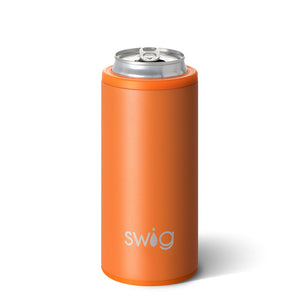 Swig Matte Orange Skinny Can Cooler (12oz)