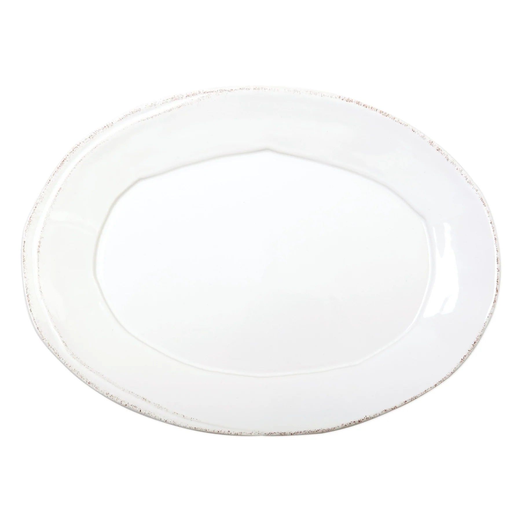 Lastra Small Oval Platter - White