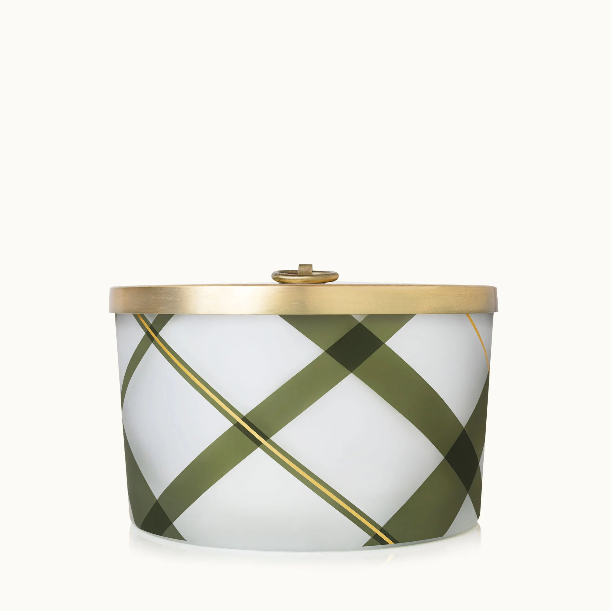 Frasier Fir Frosted Plaid 3-Wick Poured Candle