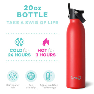 Matte Red Flip + Sip Water Bottle (20oz) – 229 Gifts at Bainbridge Pharmacy