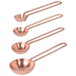 Stainless Steel Rose Gold Measuring Spoon Set of 4