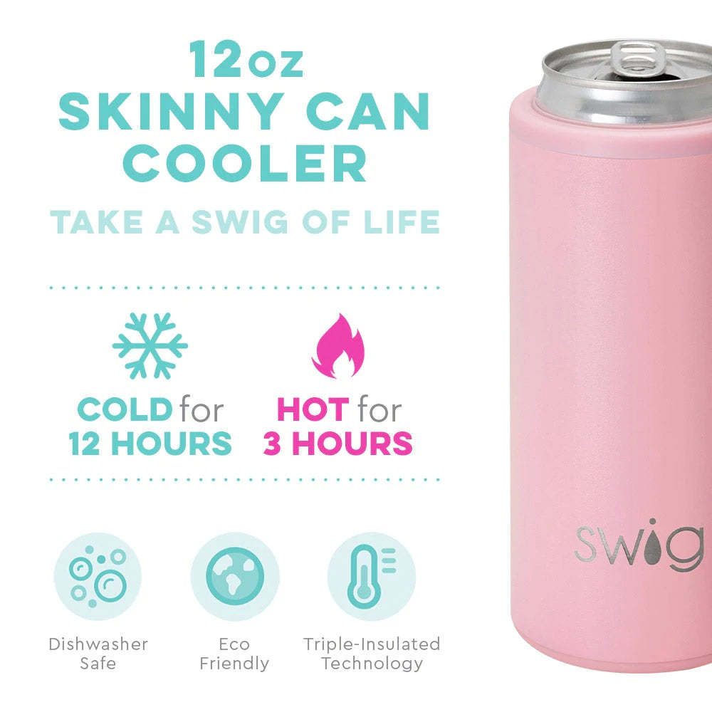 Blush Pink Skinny Can Cooler (12oz)