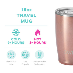 Shimmer Rose Gold Travel Mug (18oz)