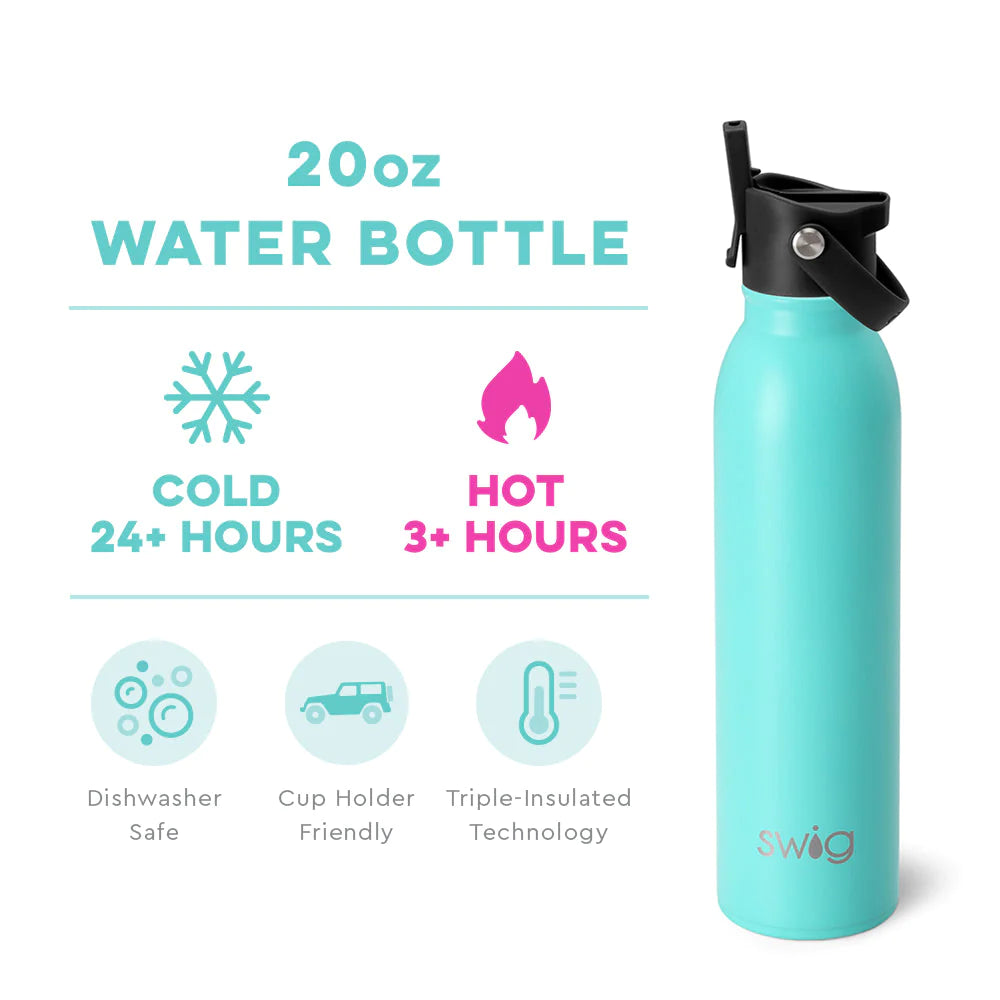 Aqua Flip + Sip Water Bottle (20oz)