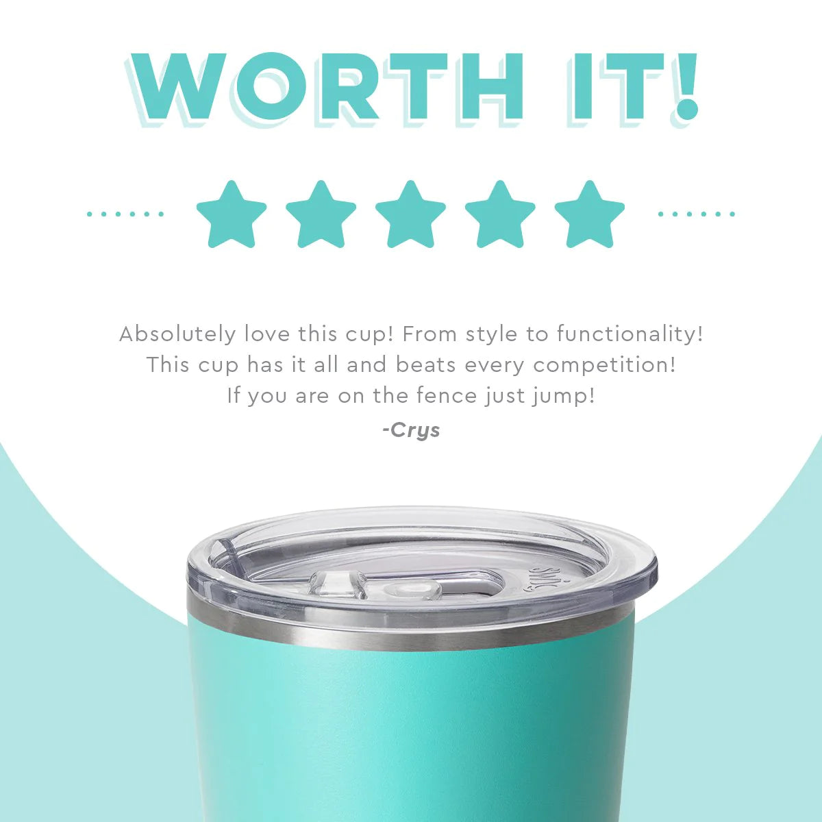 Swig 18 oz Travel Mug Aqua